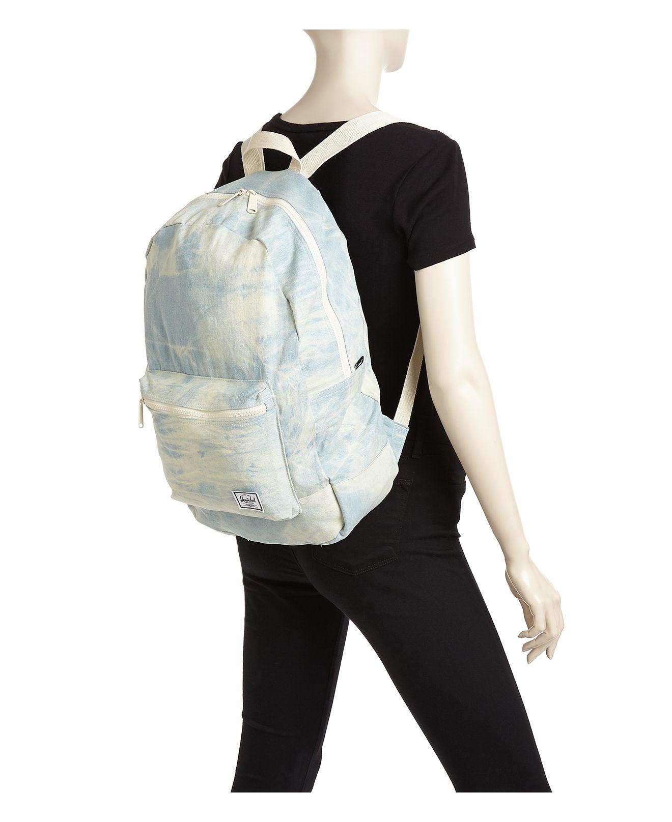 herschel bleached denim backpack