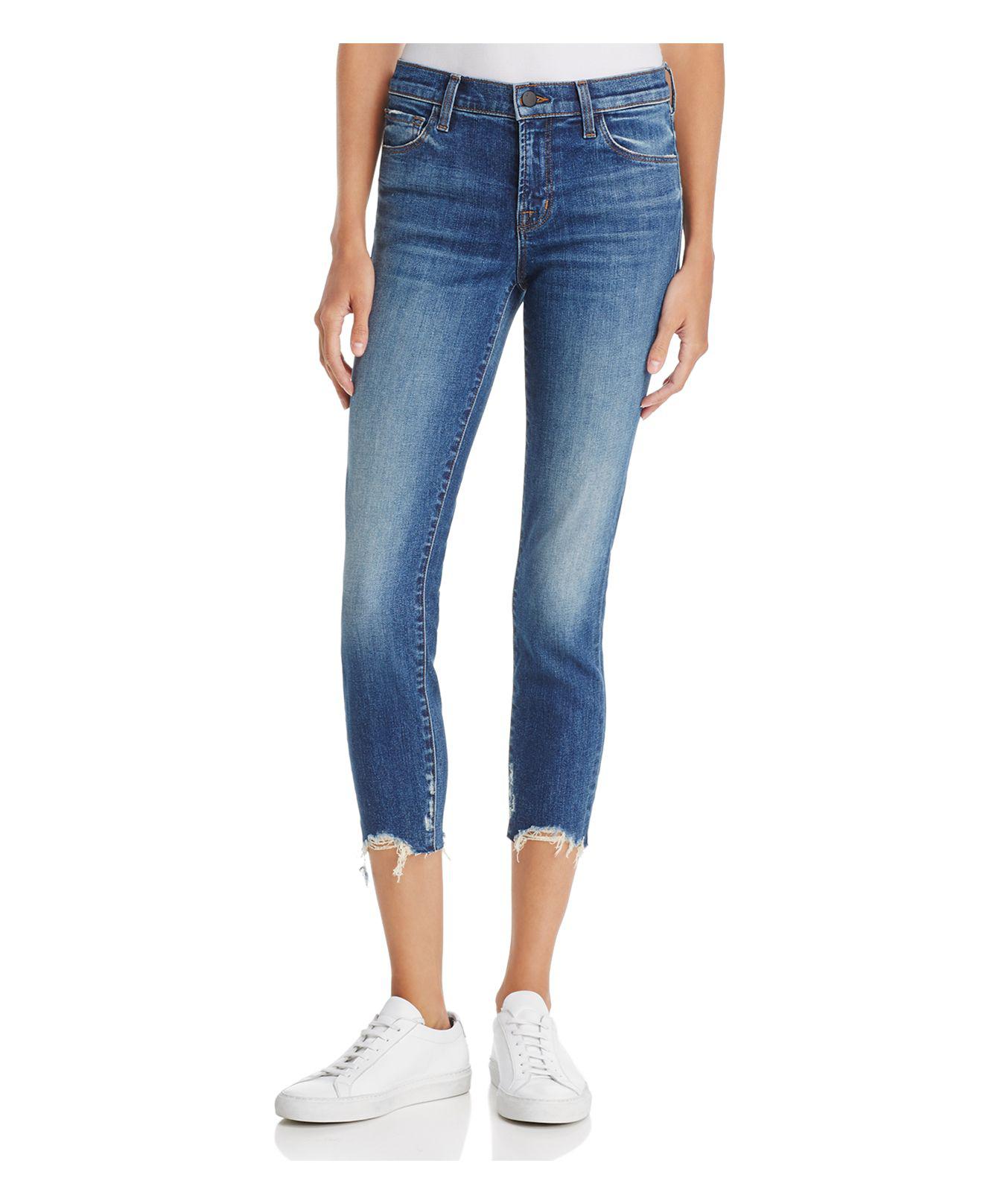 Lyst J Brand 835 Cropped Skinny Jeans In Revoke in Blue