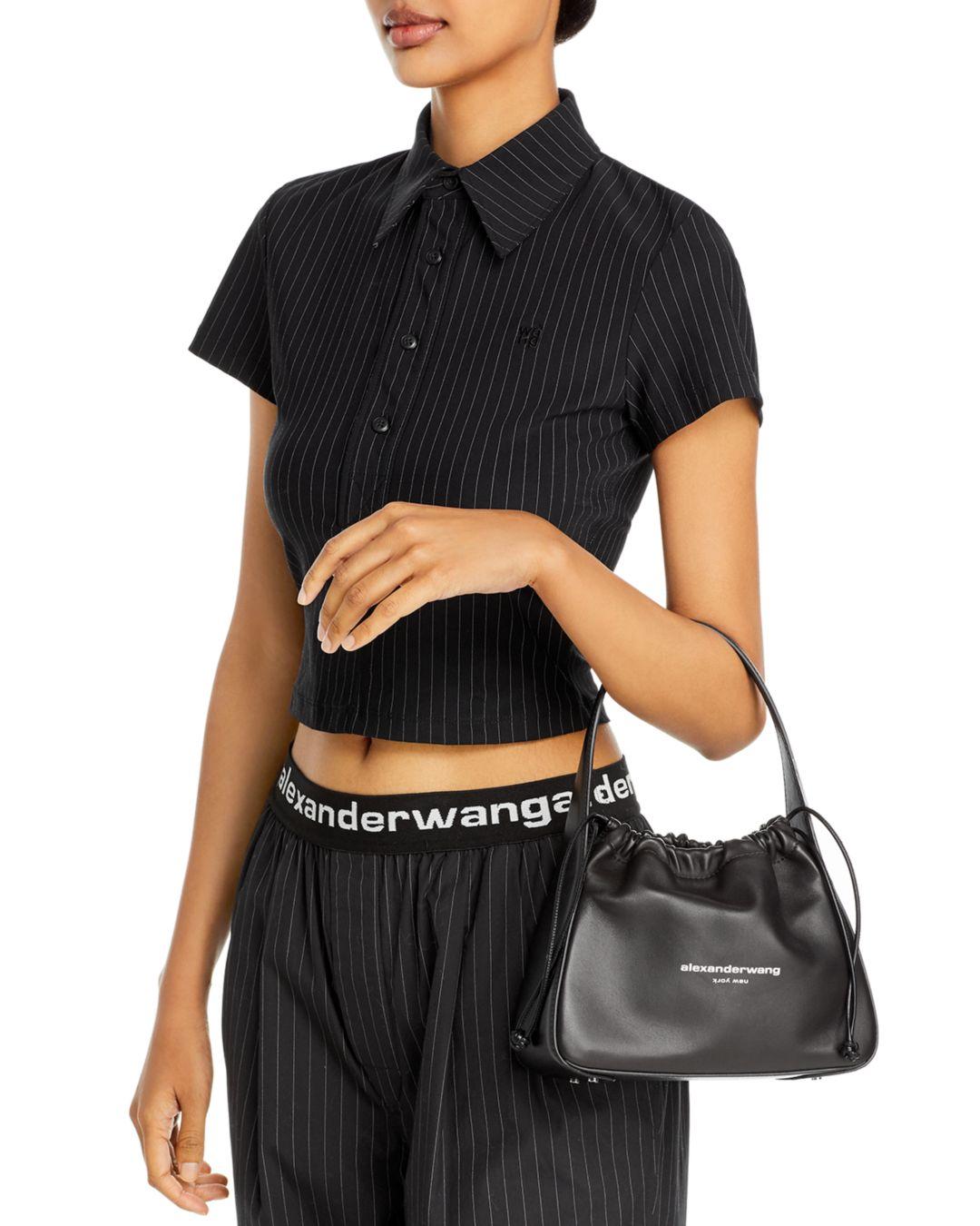 Alexander Wang Ryan Small Drawstring Bag in Black | Lyst