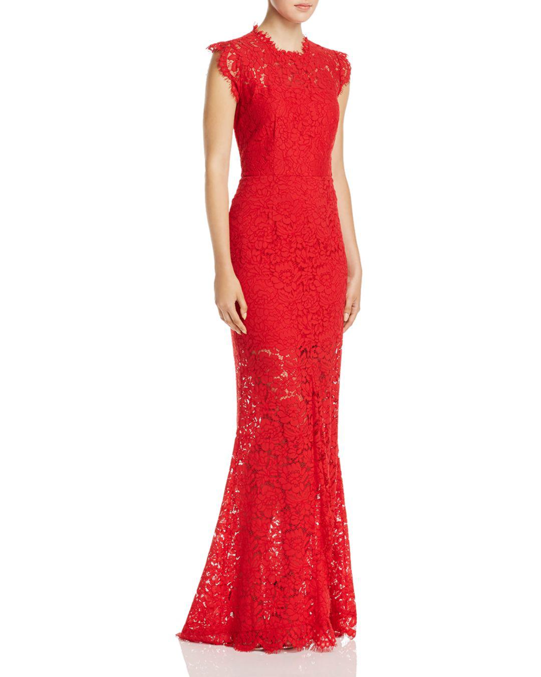 rachel zoe red lace dress