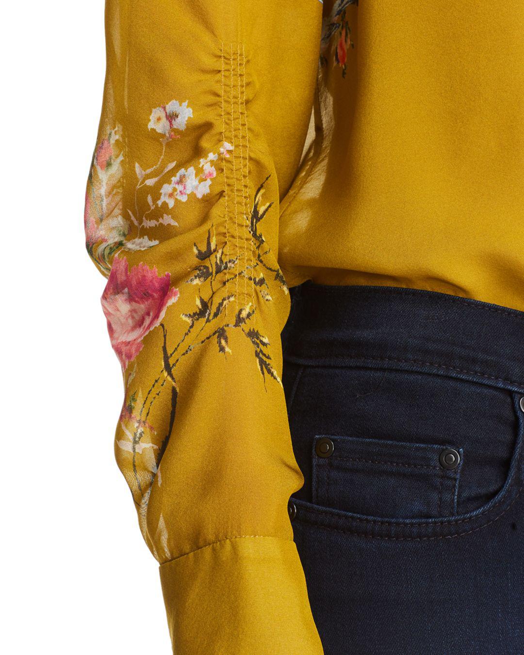 joie elzie silk floral blouse