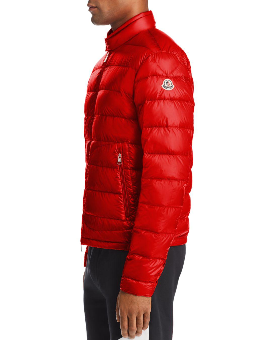 Moncler Acorus Lightweight Down Jacket in Red for Men | Lyst