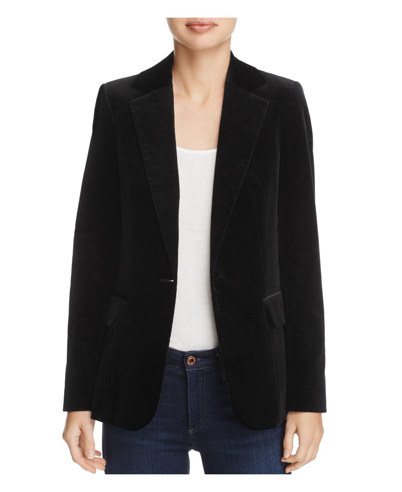 FRAME Classic Velvet Blazer in Black Lyst