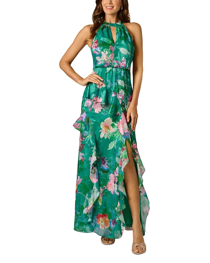 green ruffle prom dress Strapless Long A-Line Prom Dress with Ruffles Emerald / 4