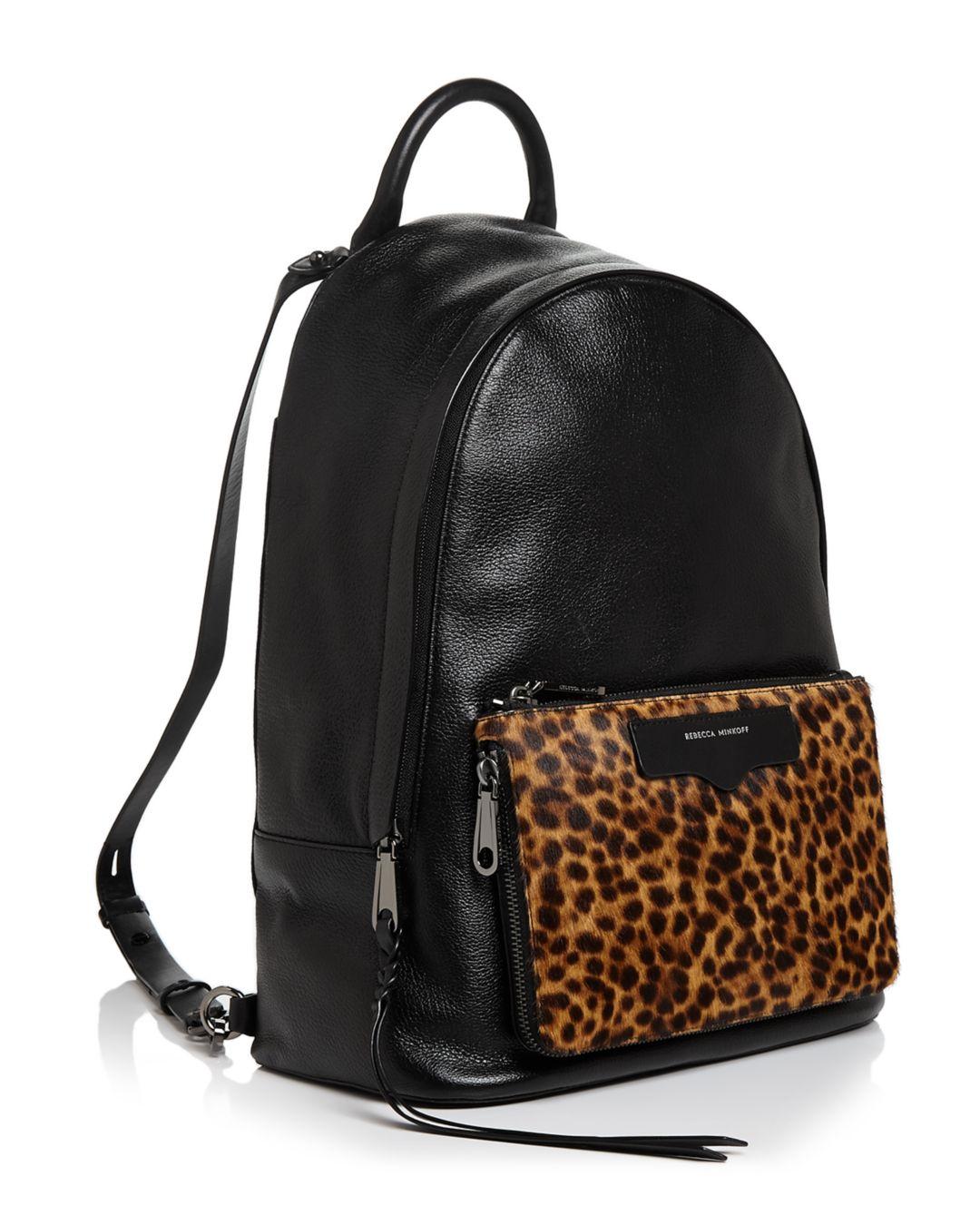rebecca minkoff leopard backpack