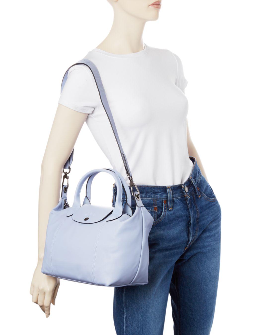 sac longchamp en cuir blanc. longchamp leather shoulder bag in white ...