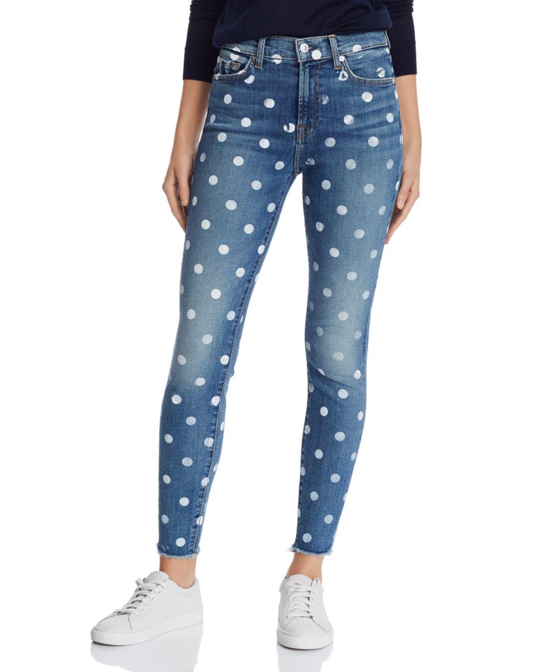 7 for all mankind polka dot jeans
