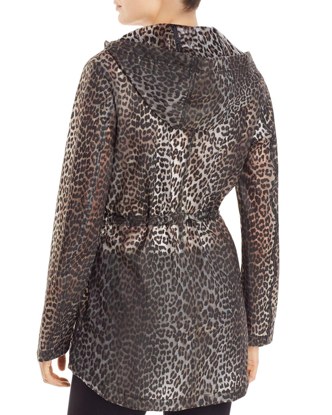 cheetah print raincoat
