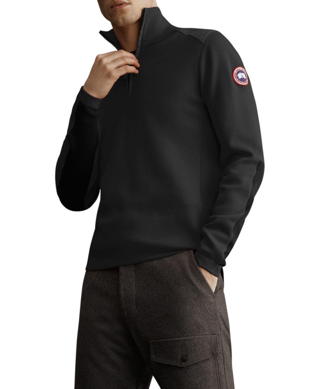 Canada Goose Stormont Quarter - Zip Sweater in Black for Men | Lyst