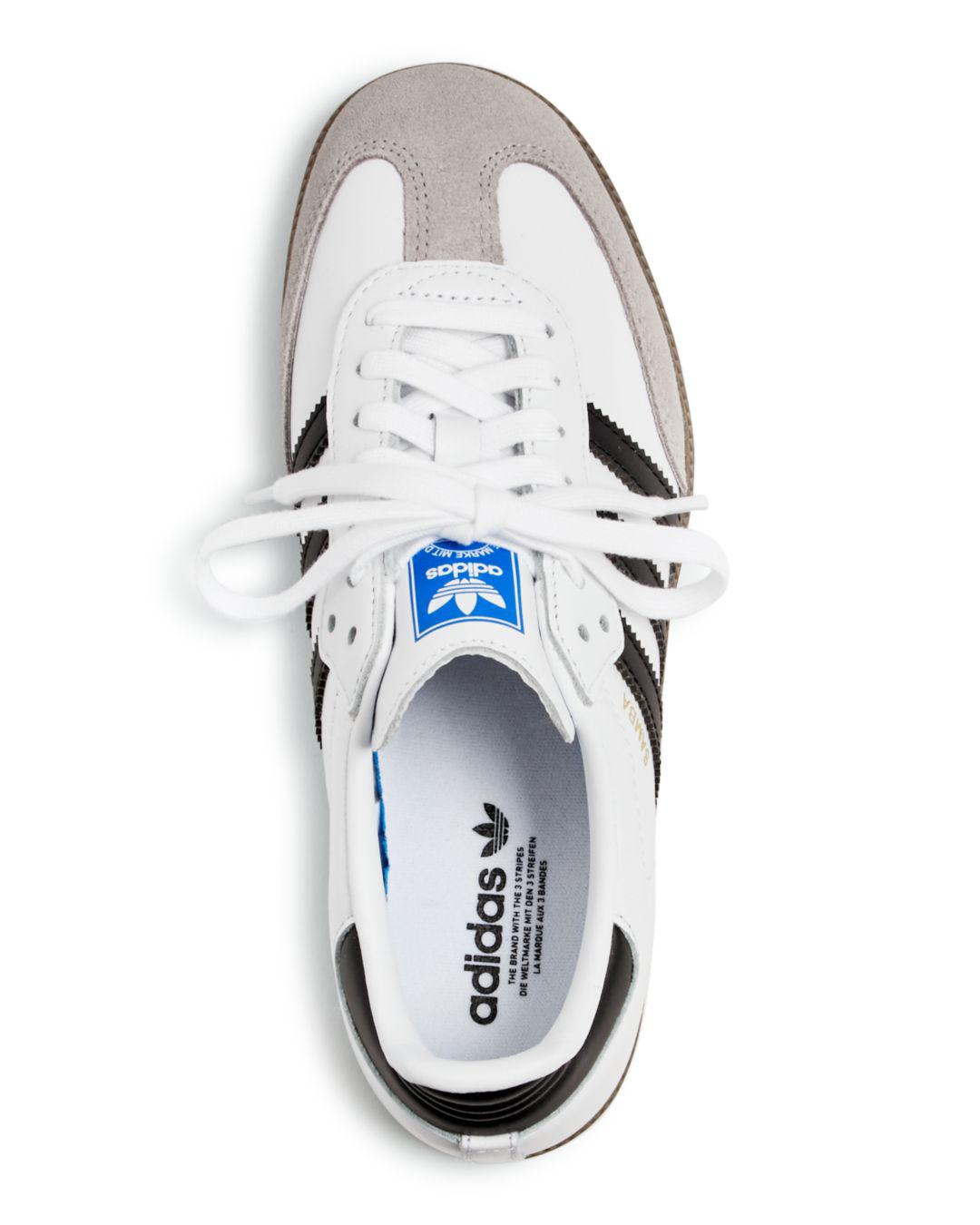 Recomendación dinastía tinta adidas Women's Samba Og Leather & Suede Lace Up Sneakers in White | Lyst