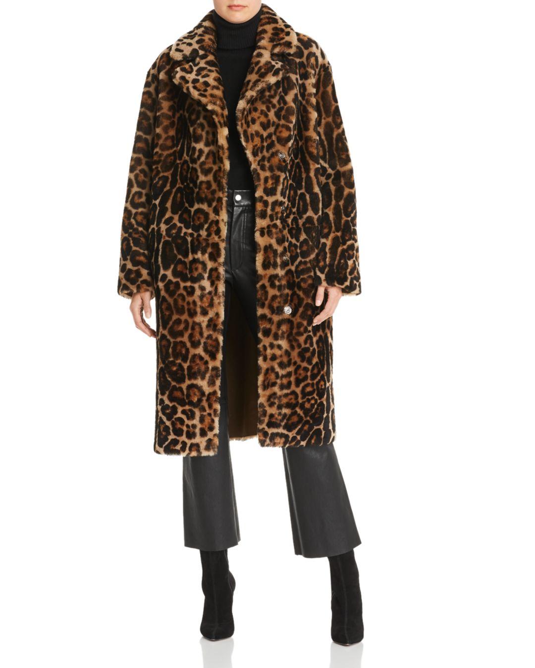 leopard shearling coat