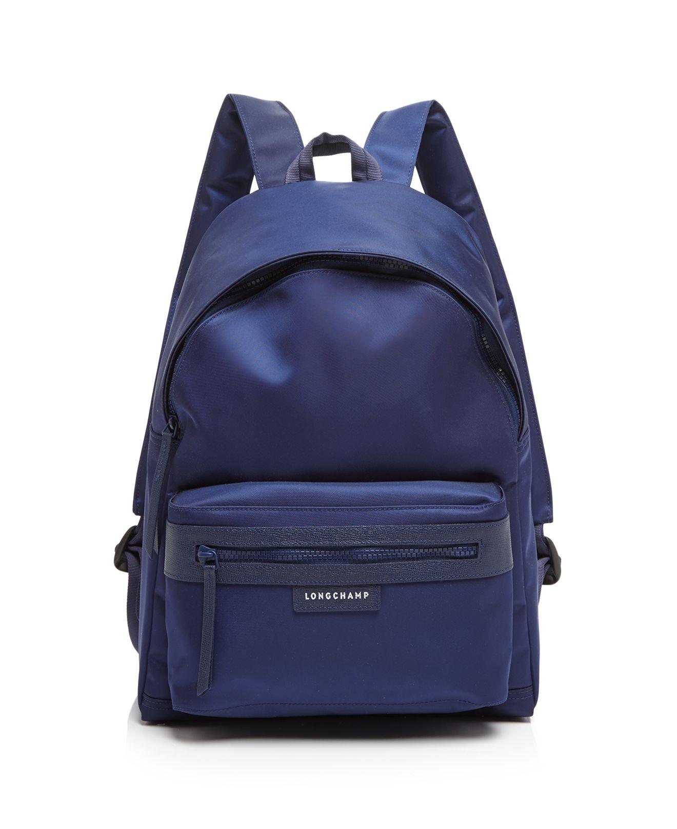 longchamp navy blue backpack