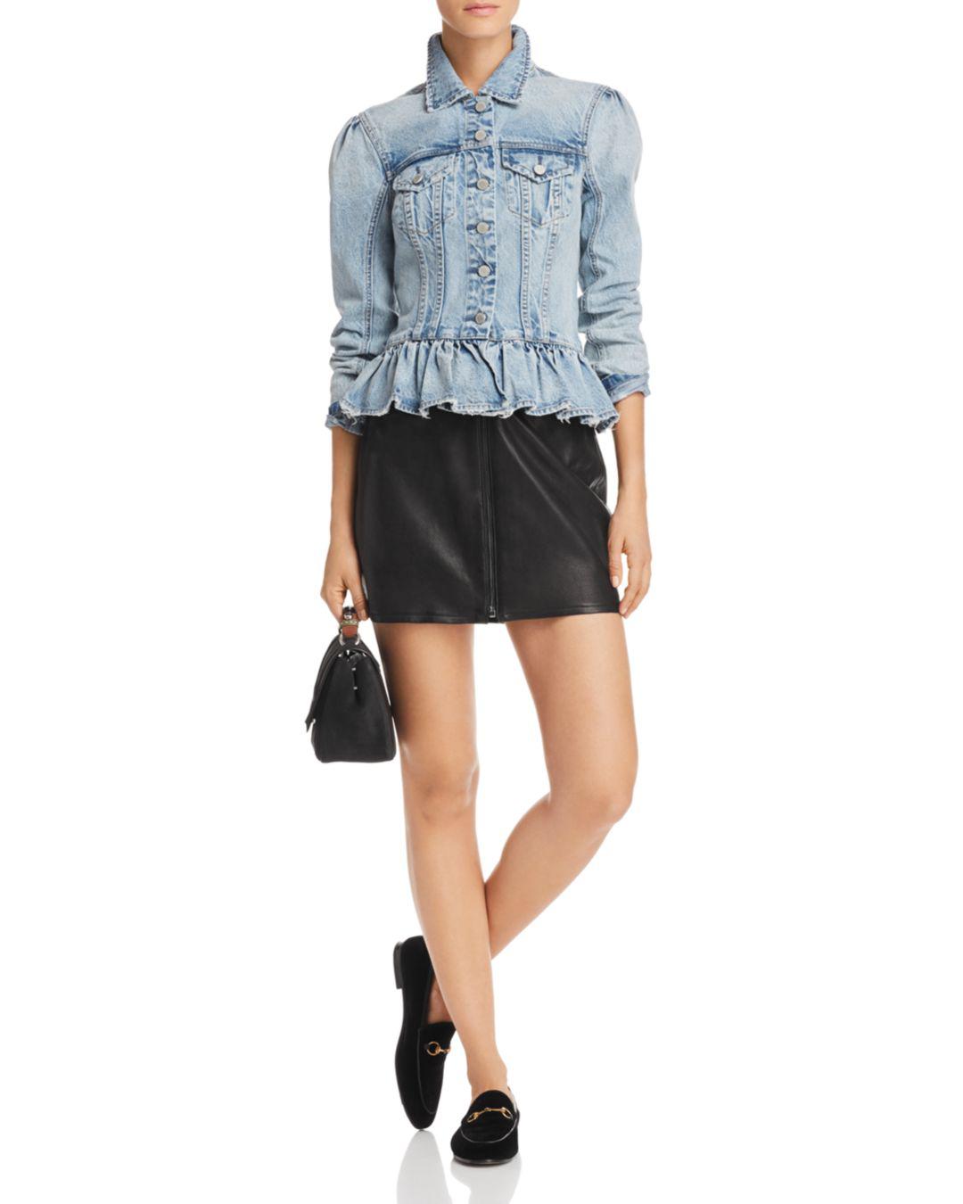 blanknyc peplum denim jacket