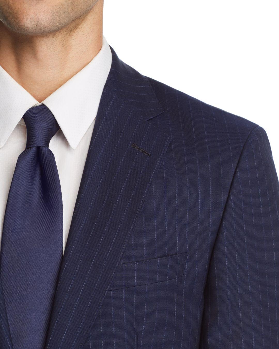 BOSS by HUGO BOSS Boss Johnstons/lenon Regular Fit Subtle Pinstripe Suit in  Navy (Blue) for Men - Lyst