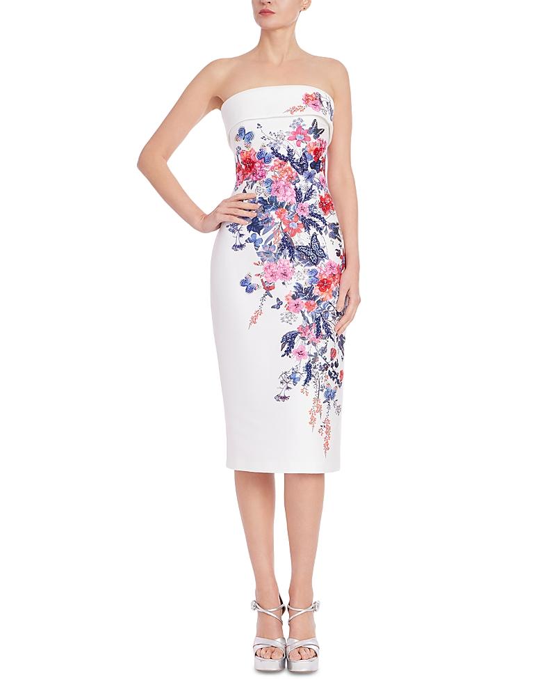white christmas dresses 3D Floral Pearl Embellished Gown by Badgley Mischka main image 1
