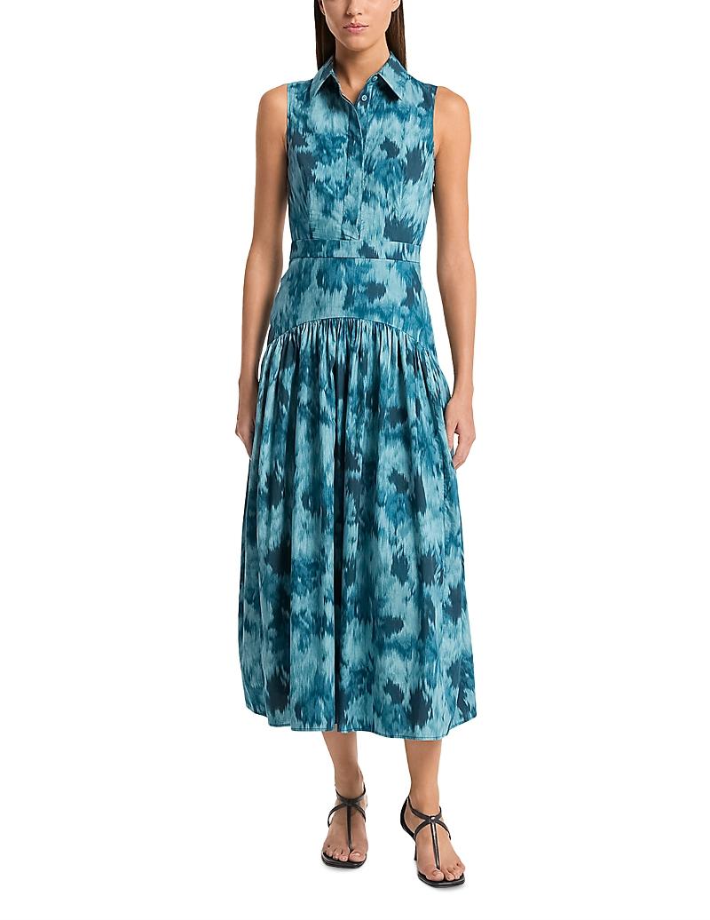 Michael Kors Michael Michael Kors Poplin Drop Waist Dress in Blue