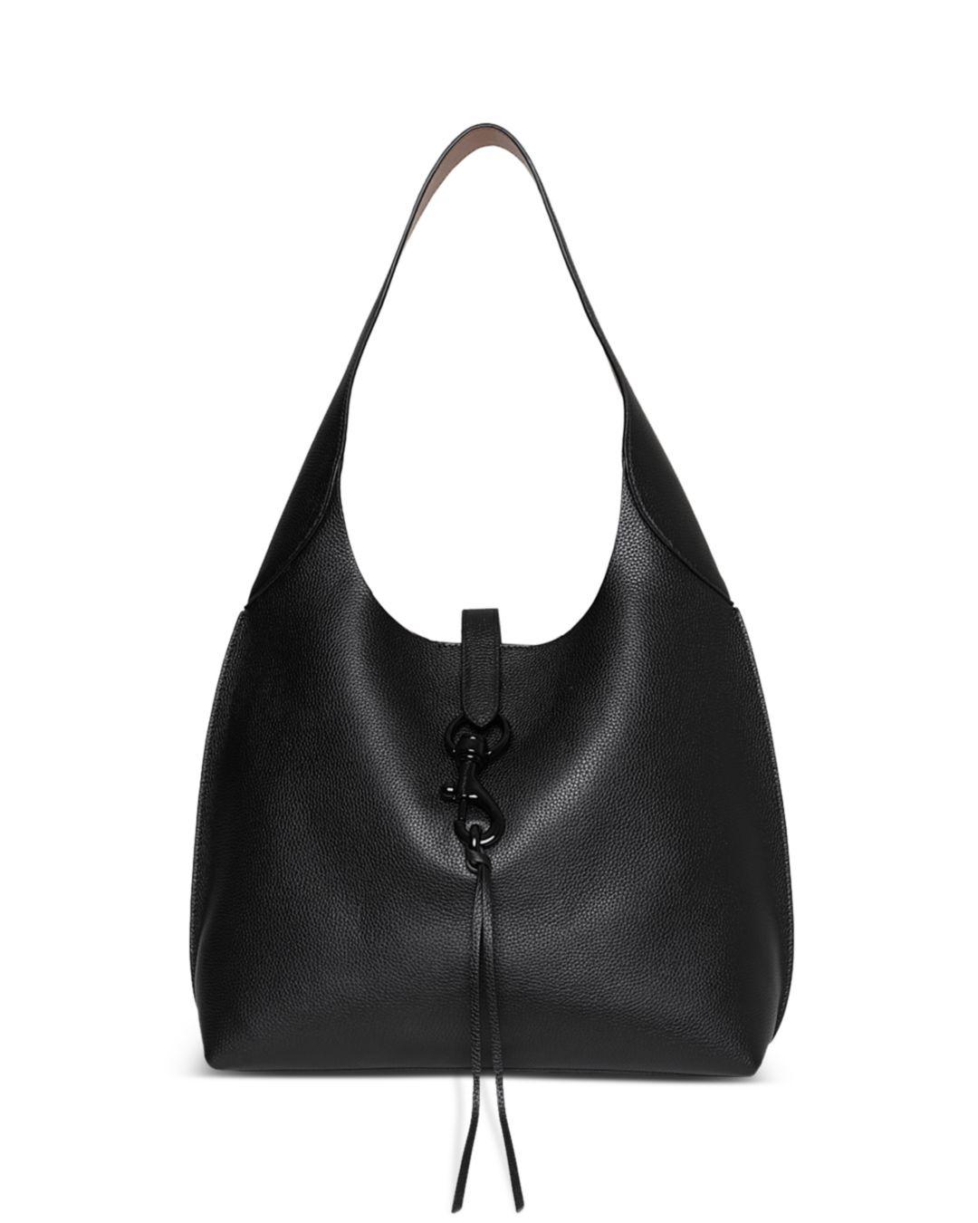 Rebecca Minkoff Leather Megan Large Hobo Shoulder Bag in Black | Lyst