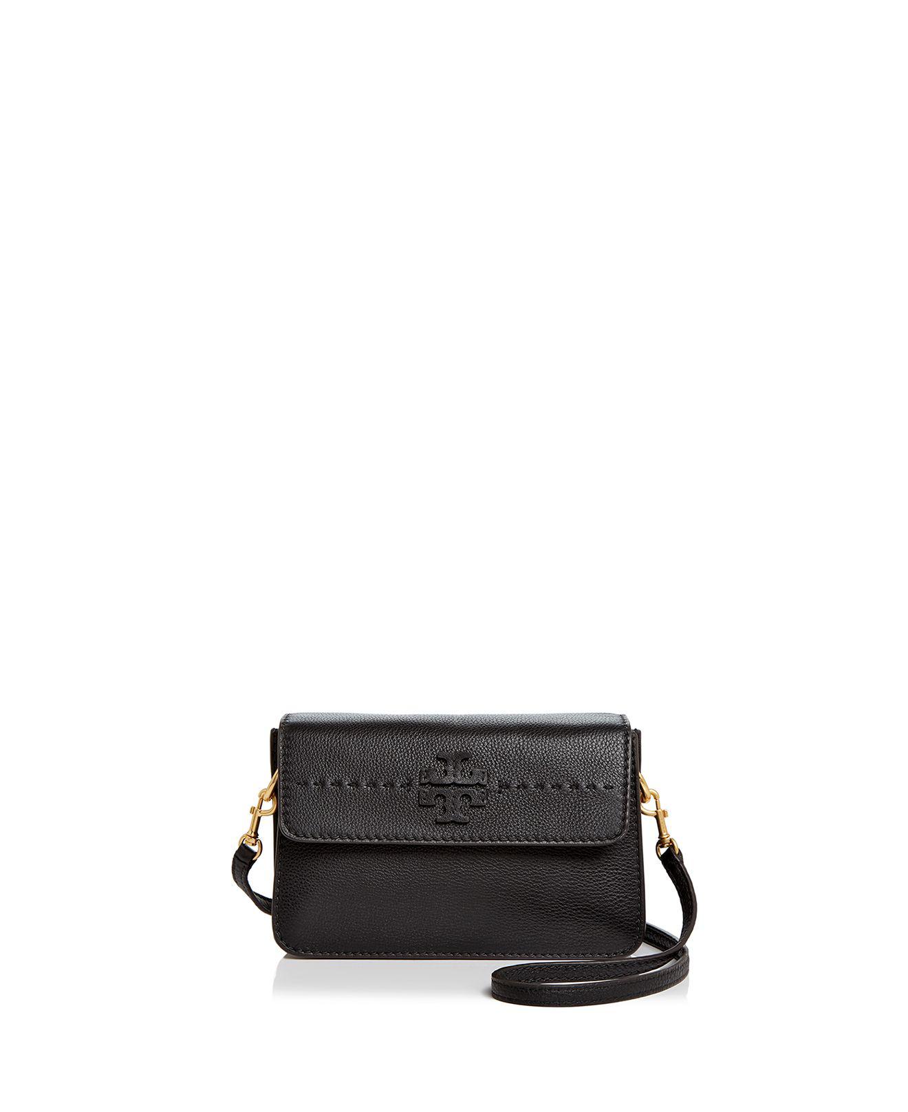 Tory Burch Mcgraw Leather Crossbody in Black | Lyst