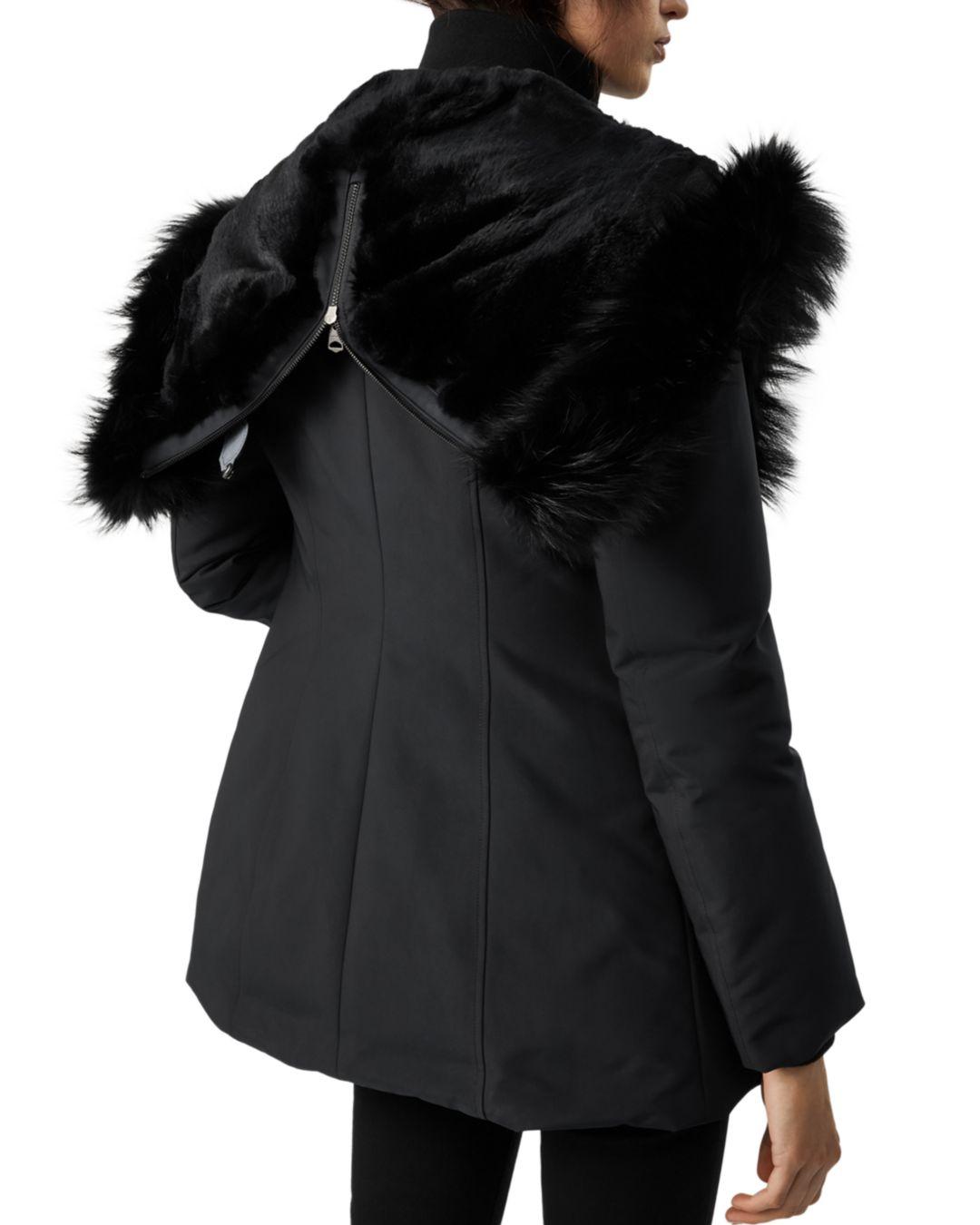 mackage with black fur