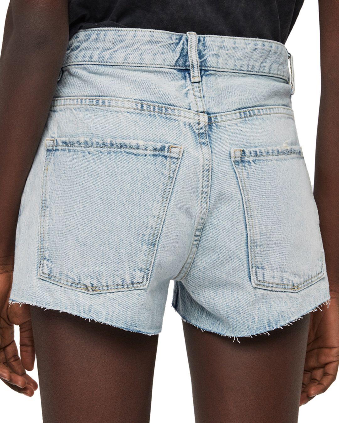 distressed denim boyfriend shorts