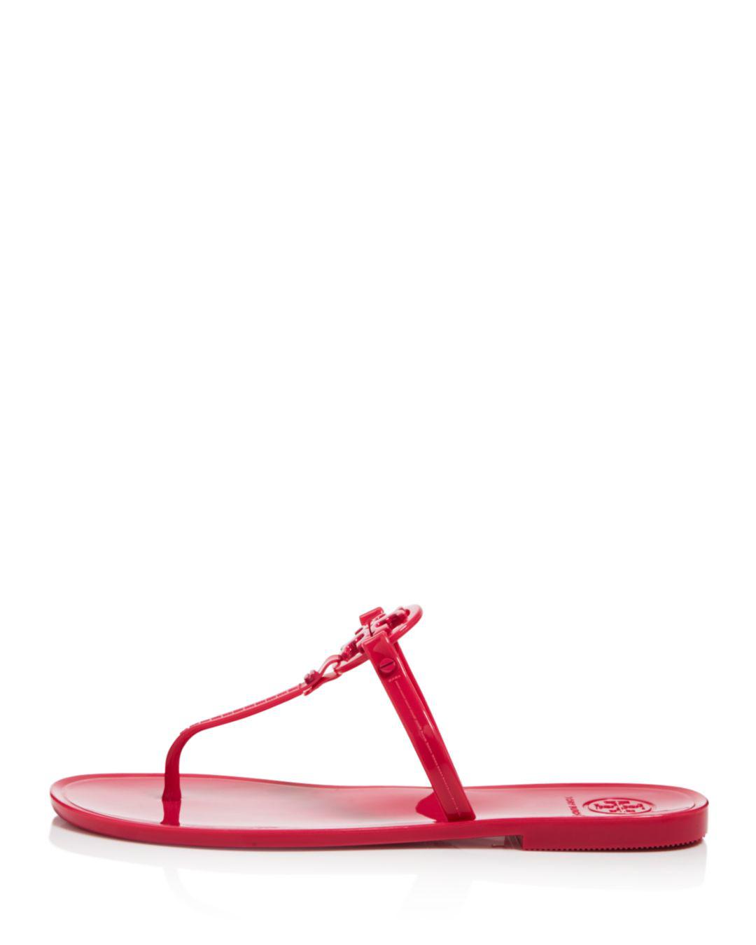 mini miller jelly thong sandal red