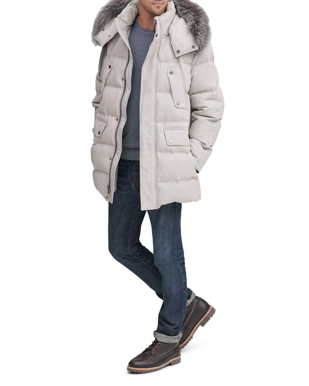 andrew marc genuine fox fur trimmed parka