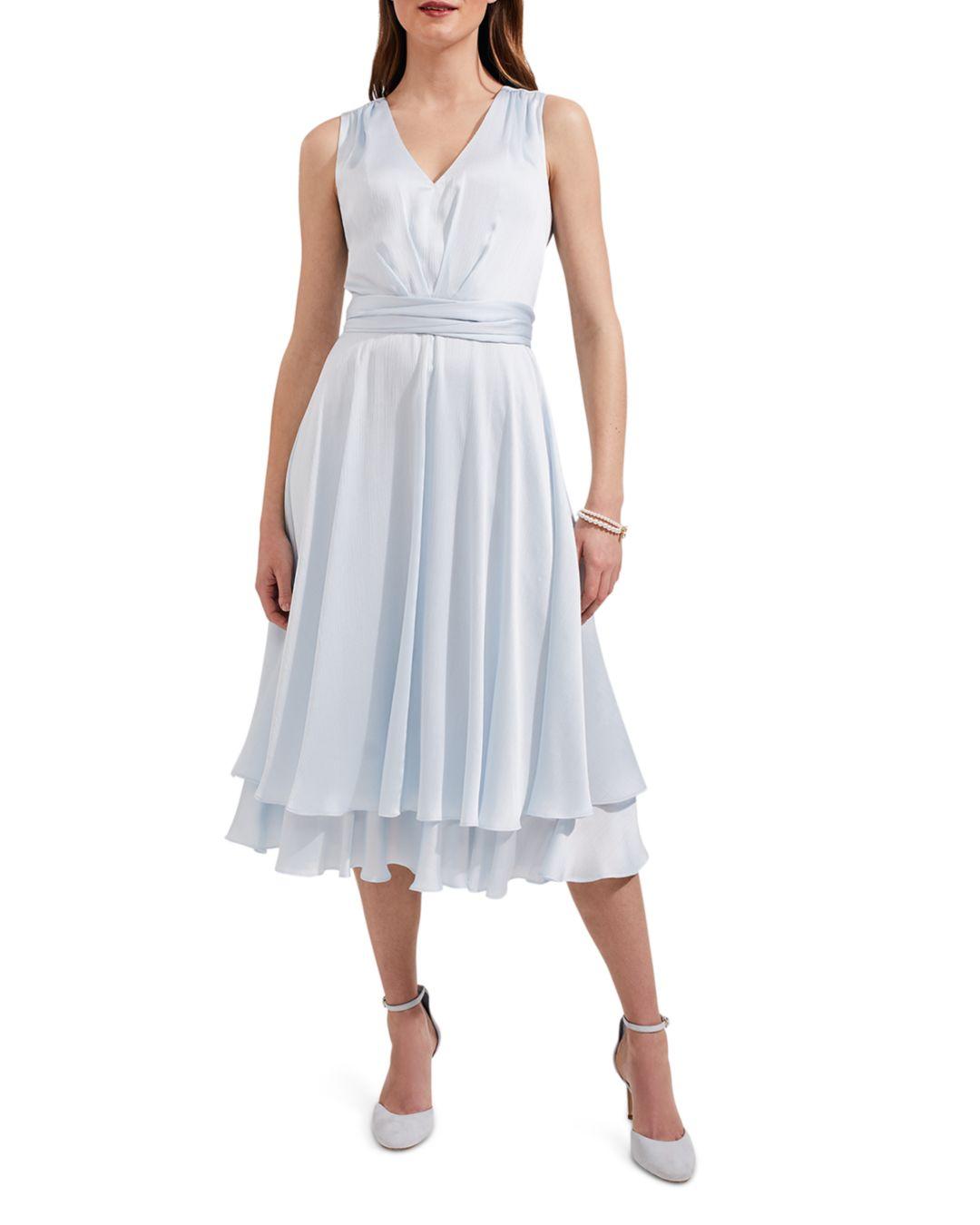 Hobbs Viola Layered Midi Dress in Blue Lyst