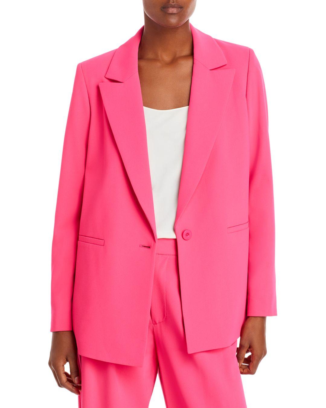 Alice + Olivia Denny Notch Collar Boyfriend Blazer in Pink Lyst