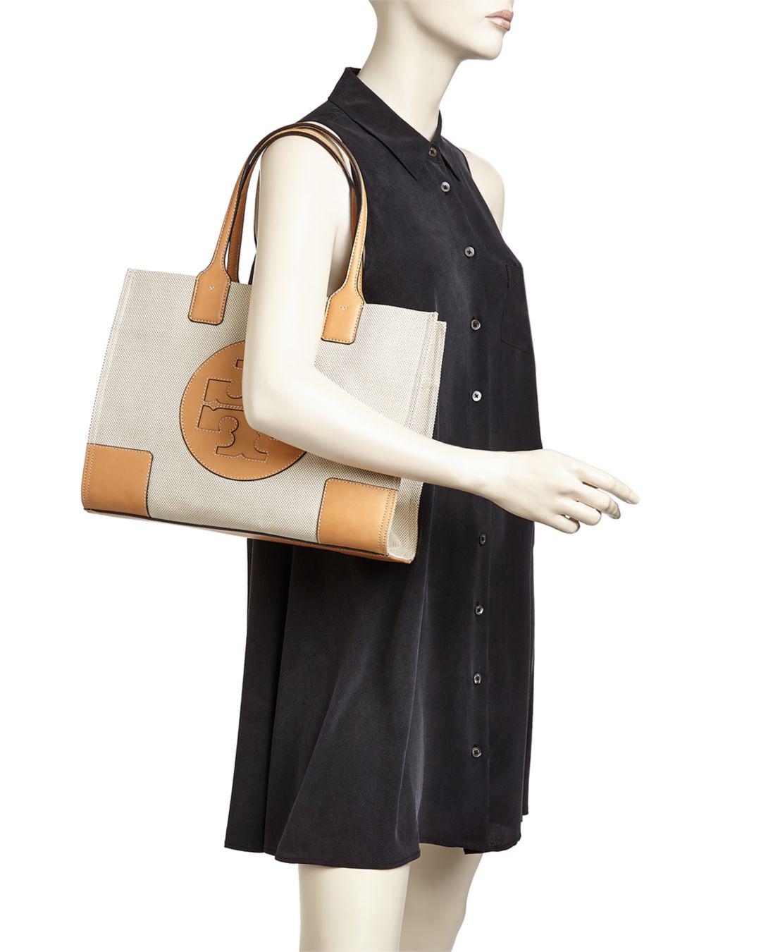tory burch ella canvas mini tote