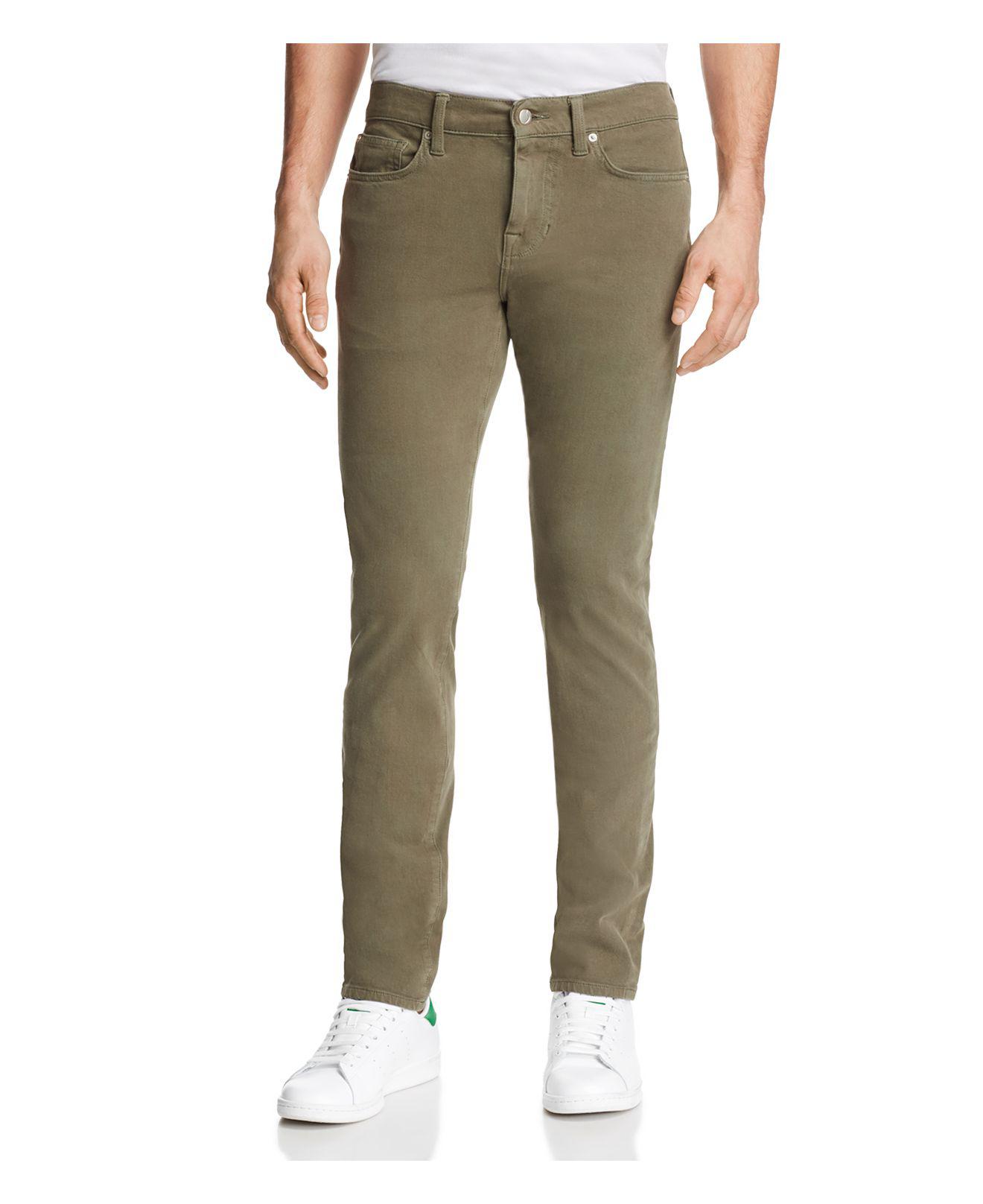 Joe's Jeans Denim Bistretch Slim Fit Twill Pants in Green Army (Green) for Men Lyst