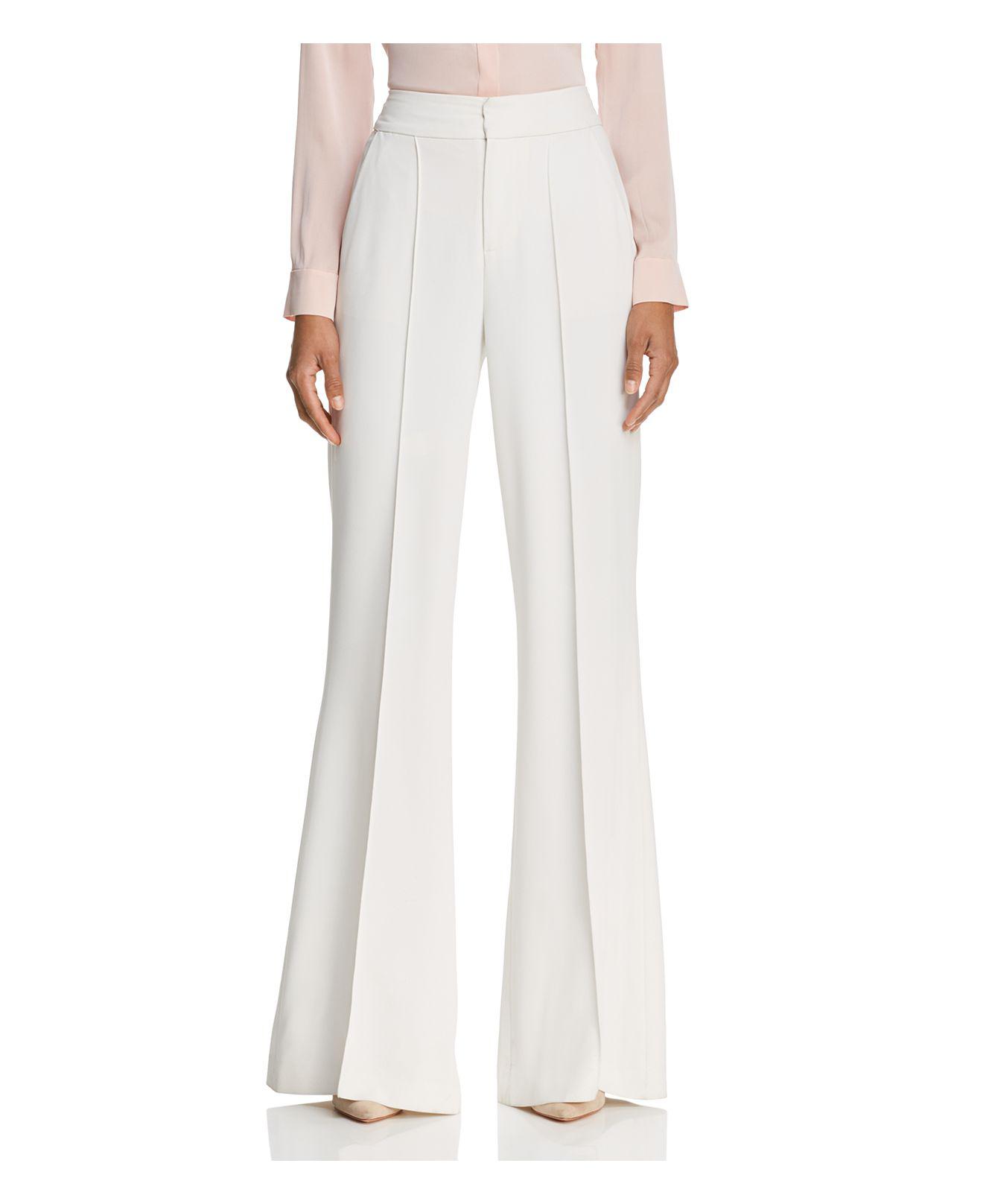 white high rise pants