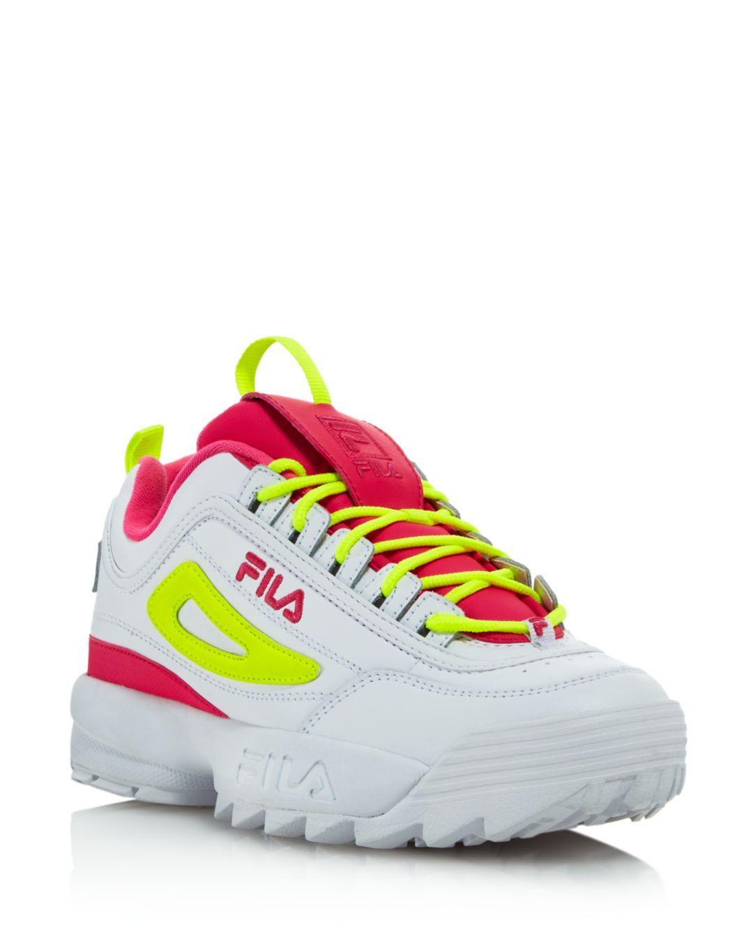 fila disruptor neon pink