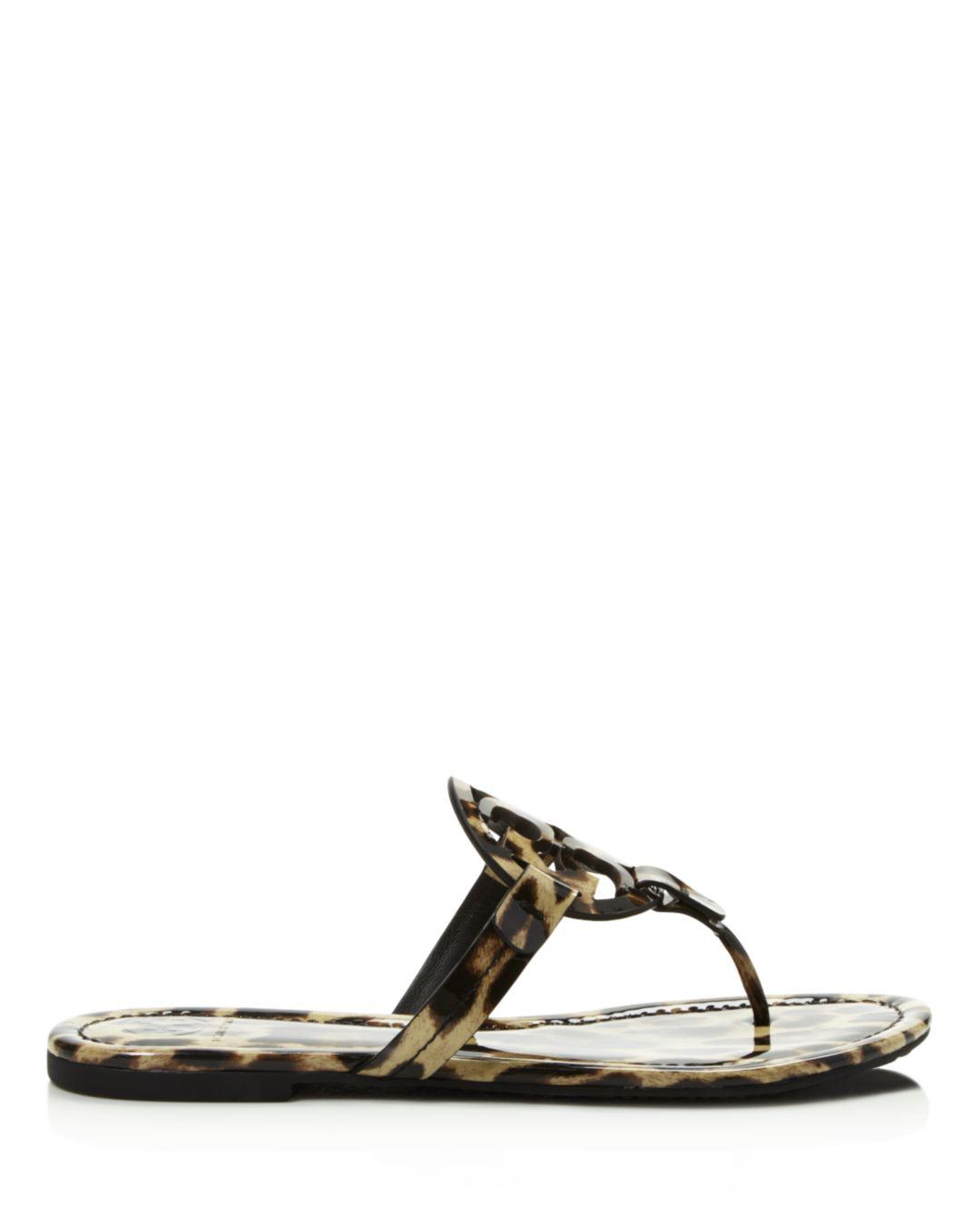 Tory Burch Miller Leopard Print Sandals | Lyst