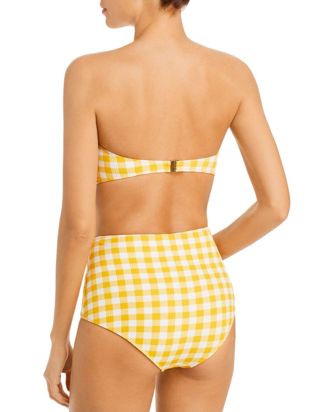 yellow gingham swimsuit