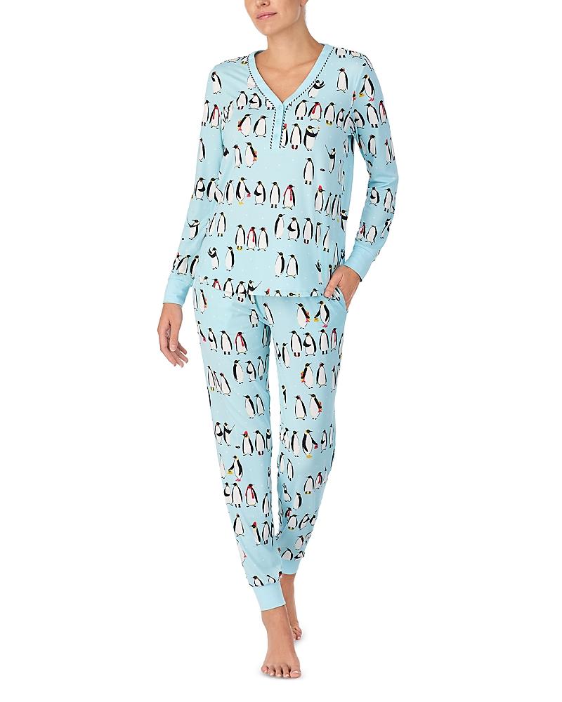 Kate Spade Jersey Henley Christmas Pajama Set in Blue Lyst