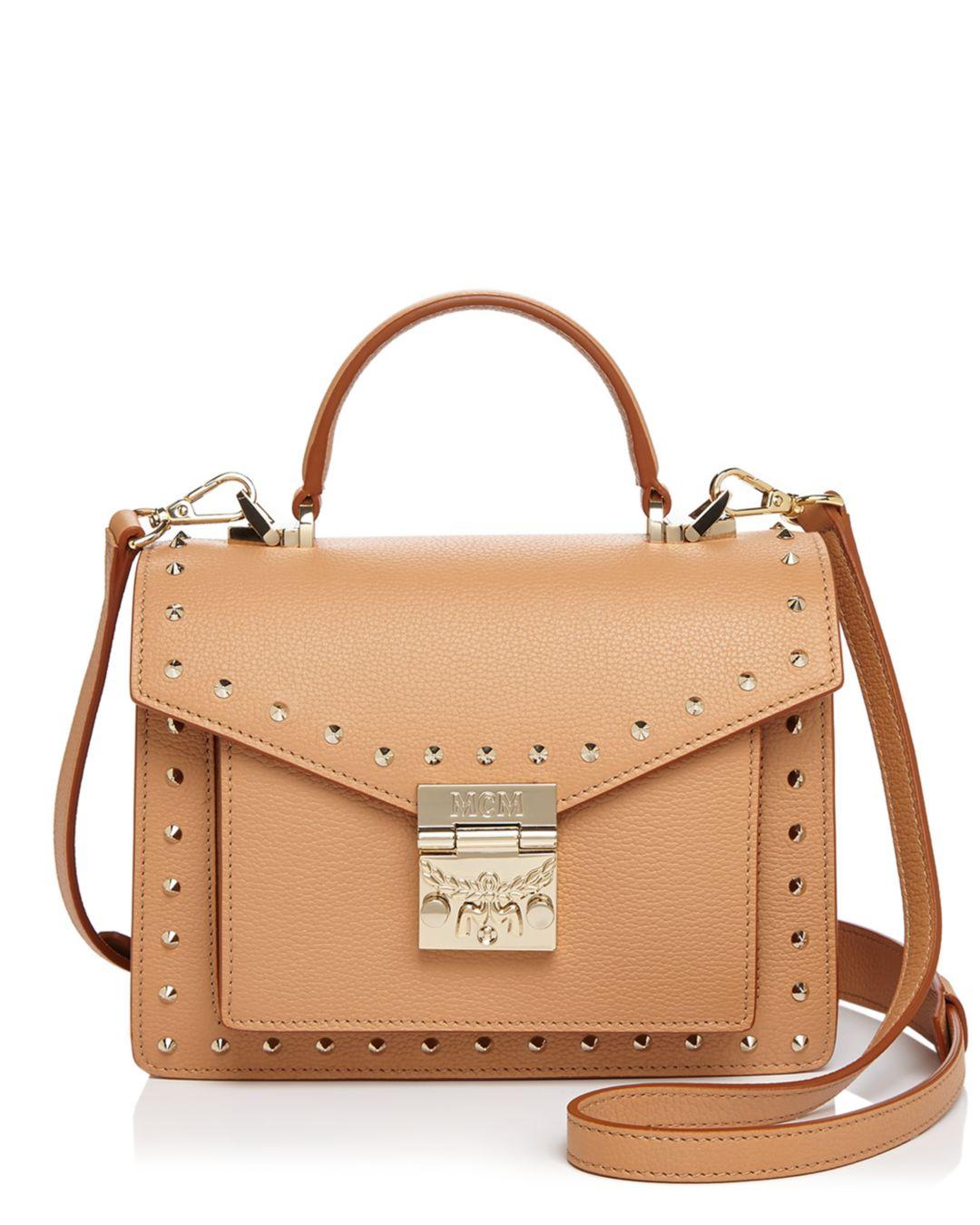 mcm patricia studded bag