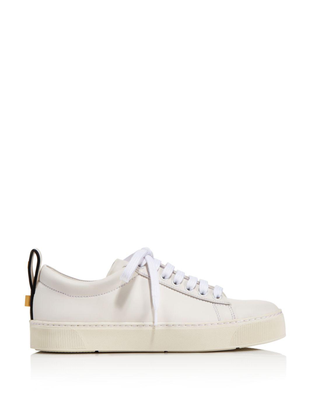 Stuart Weitzman Women's Aoki Lace-up Leather Sneakers in Cream (White ...