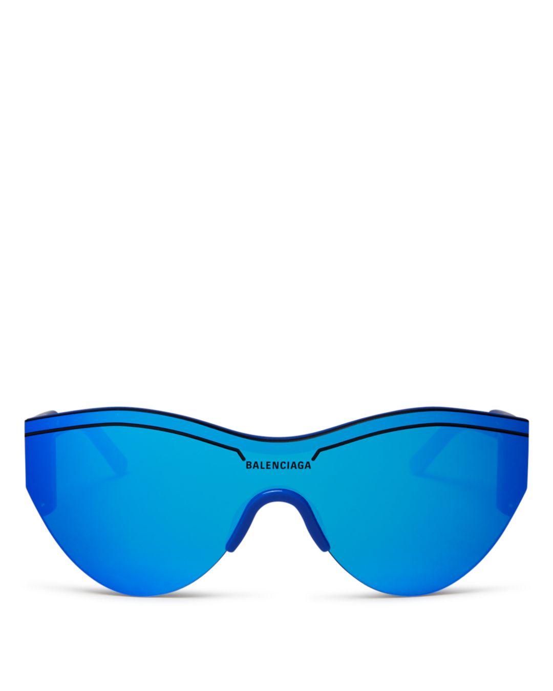balenciaga blue sunglasses