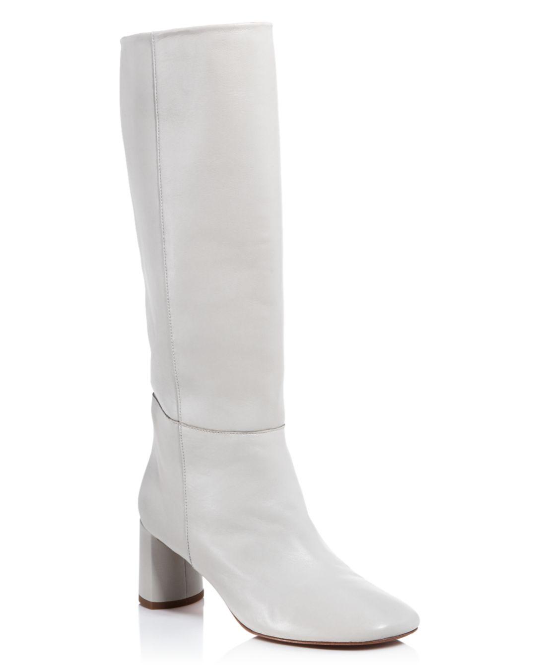 tall white boots cheap