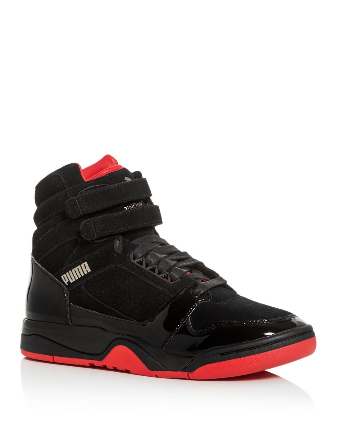 PUMA Men's Palace Guard Mid Red Carpet Sneakers in Black for Men | Lyst
