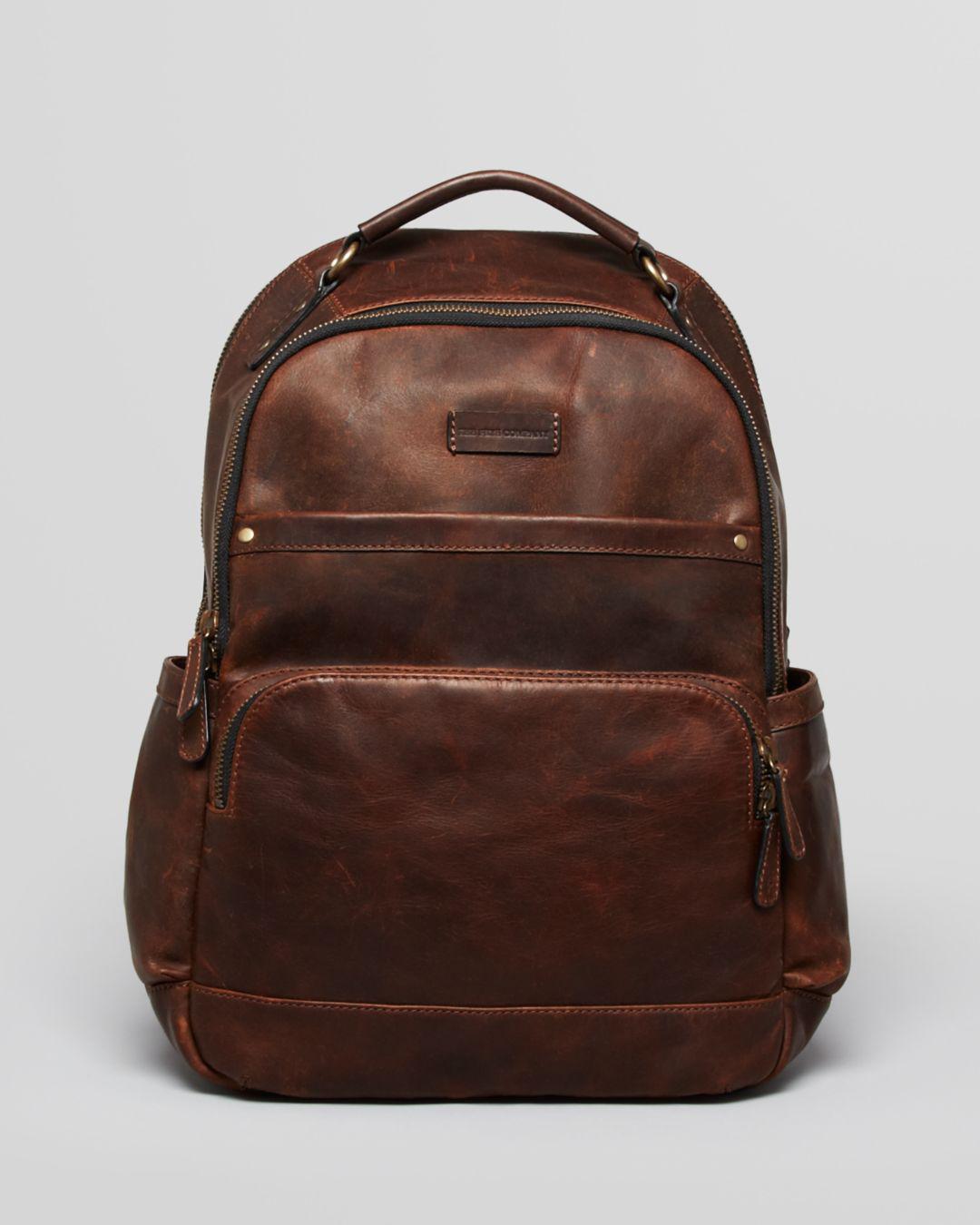 Frye Logan Leather Backpack in Dark Brown (Brown) for Men - Lyst
