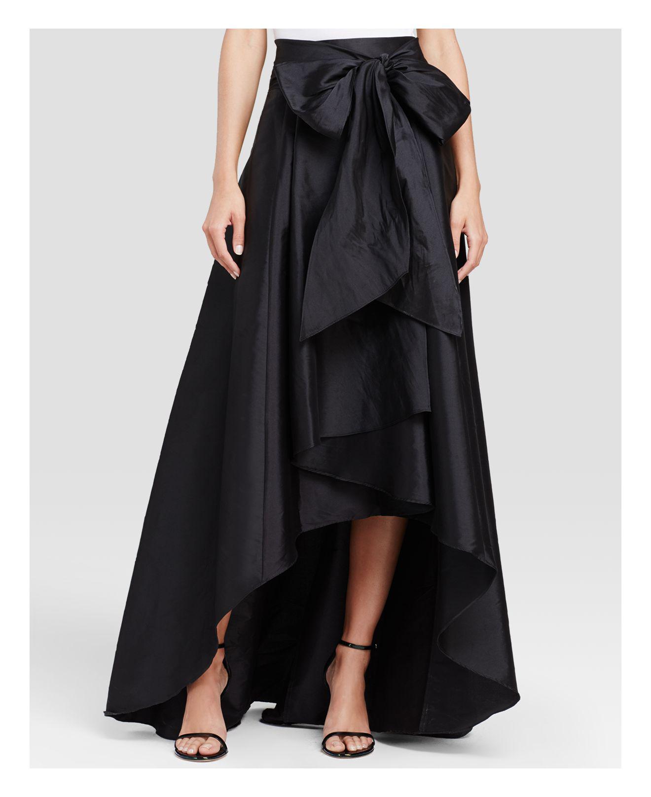Adrianna Papell Synthetic High/low Ball Skirt in Black | Lyst