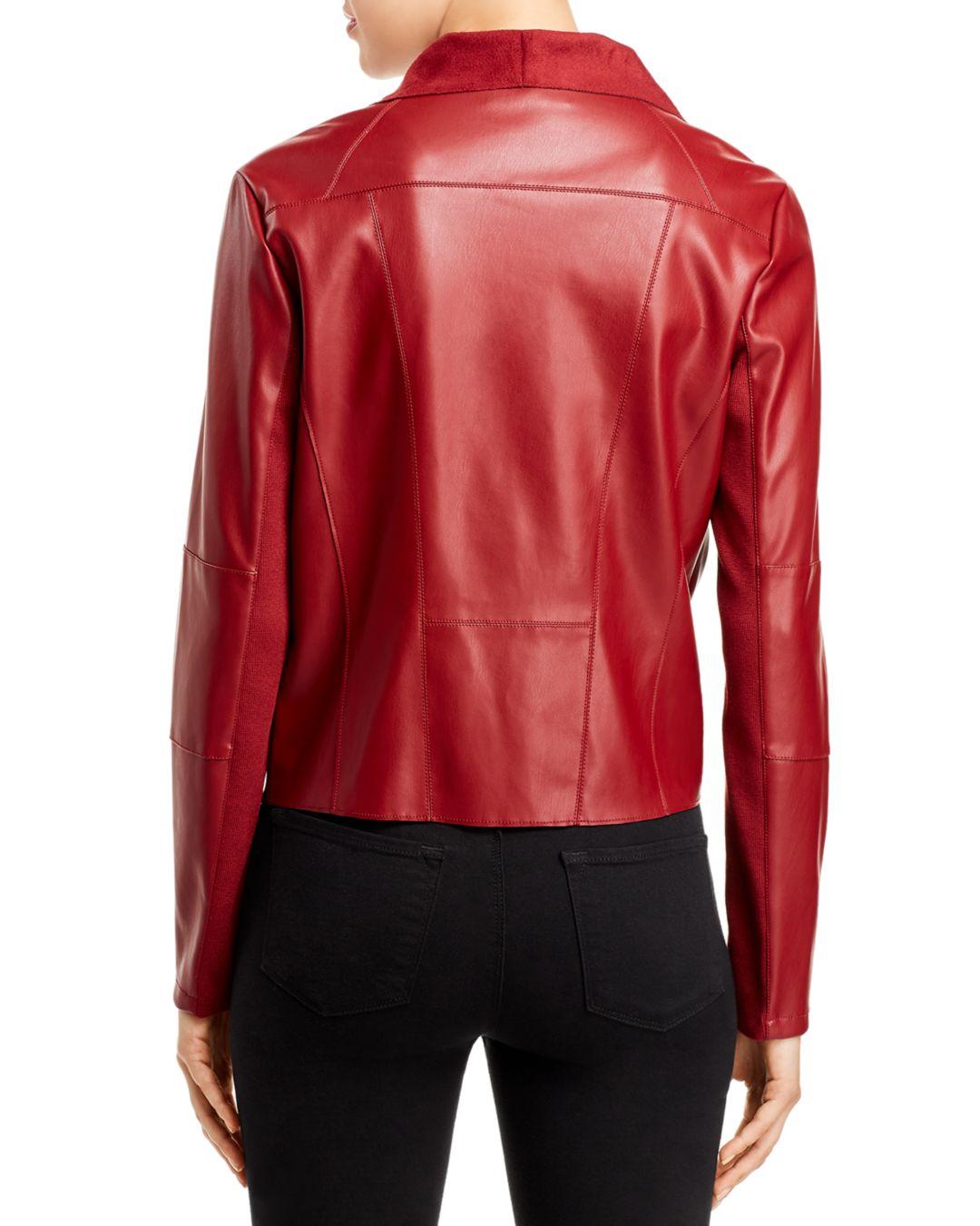 Ruby Red Leather Jacket