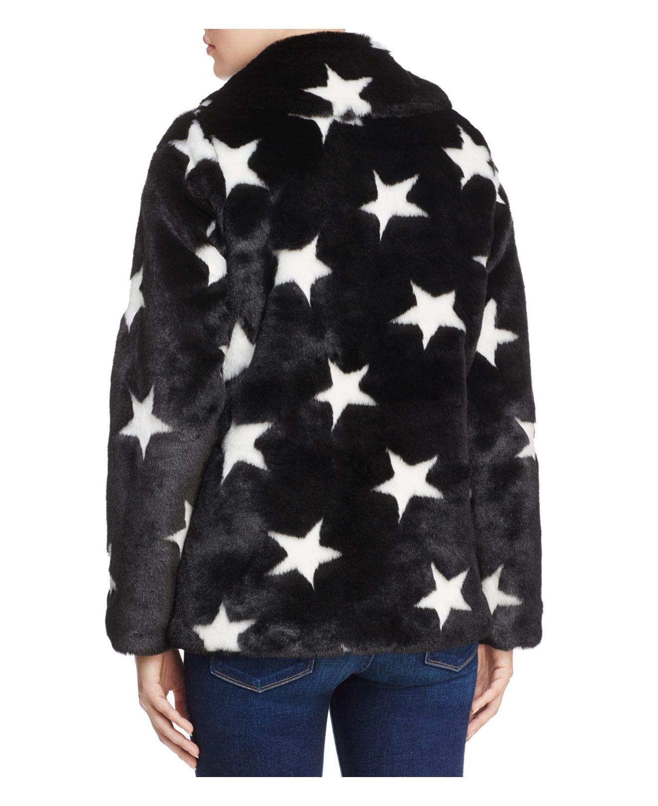 faux fur star jacket