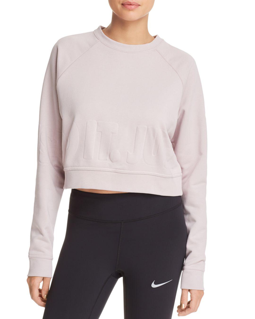 nike cropped sweatshirt