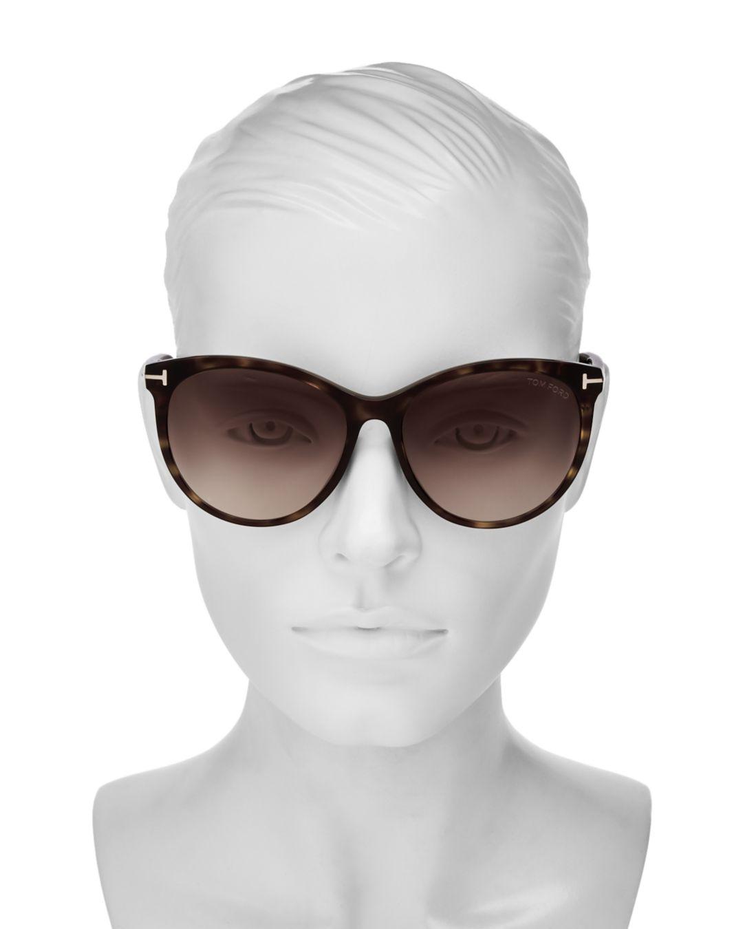 Tom Ford Maxim Cat - Eye Sunglasses in Brown | Lyst