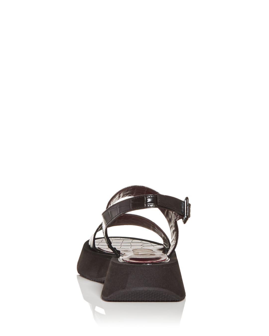 black slingback platform sandals