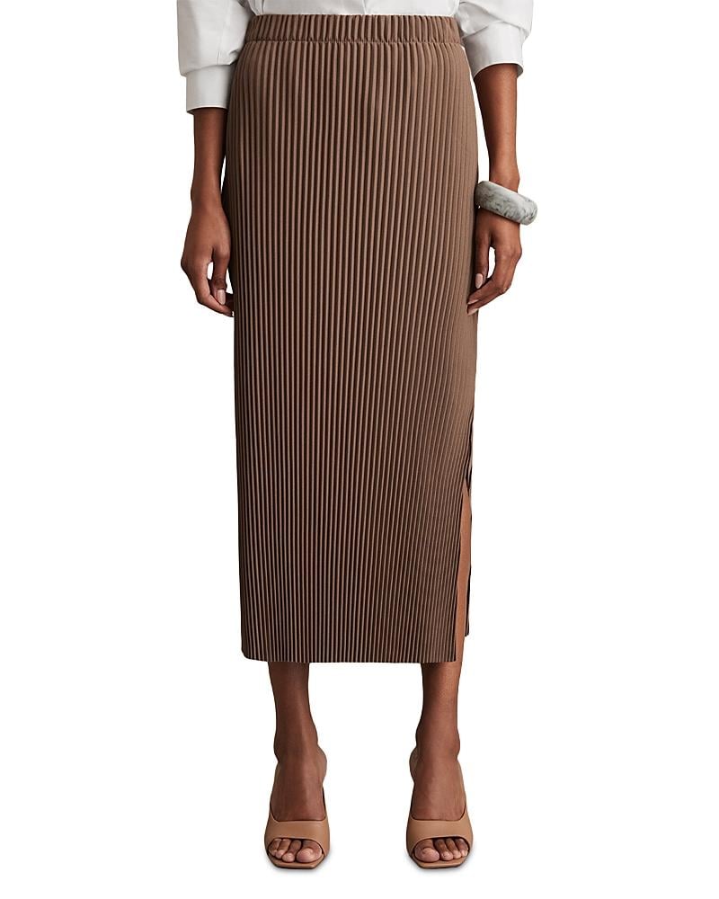 【海外限定】REISSスカート☆Chocolate Pippa Pleated Jersey Mi Reiss Pippa Pleated Jersey Midi Skirt, Chocolate