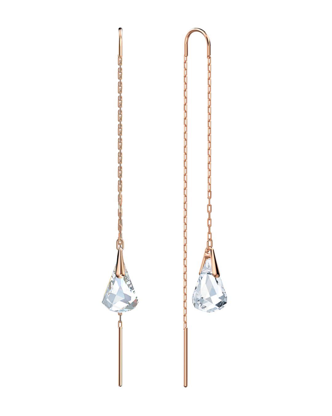 Swarovski Spirit Crystal Threader Earrings in Metallic | Lyst
