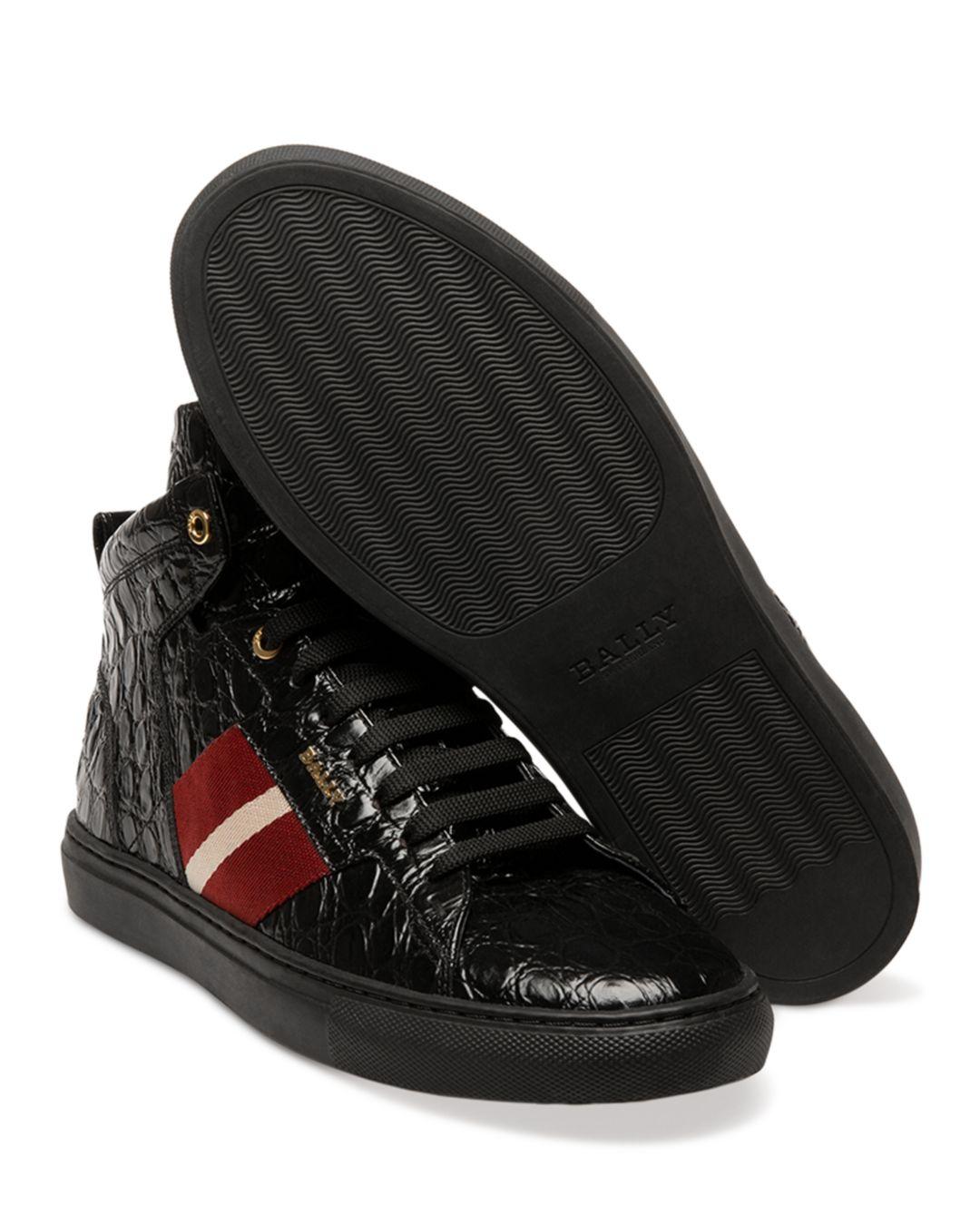 Bally Hexton Leather Sneakers in Black for Men - Lyst